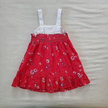 Load image into Gallery viewer, Vintage Red/White Floral Dress 5t
