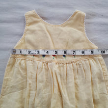 Load image into Gallery viewer, Vintage Gymboree Yellow Linen Flower  Dress 3-6 months
