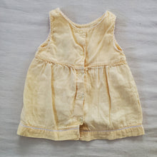 Load image into Gallery viewer, Vintage Gymboree Yellow Linen Flower  Dress 3-6 months
