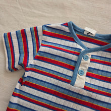 Load image into Gallery viewer, Vintage Primary Striped Ribbed Shirt 2t/3t
