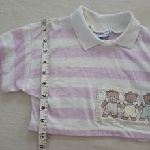 Load image into Gallery viewer, Vintage Striped Bear Crop Top 2/3t
