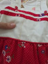 Load image into Gallery viewer, Vintage Red/White Floral Dress 5t
