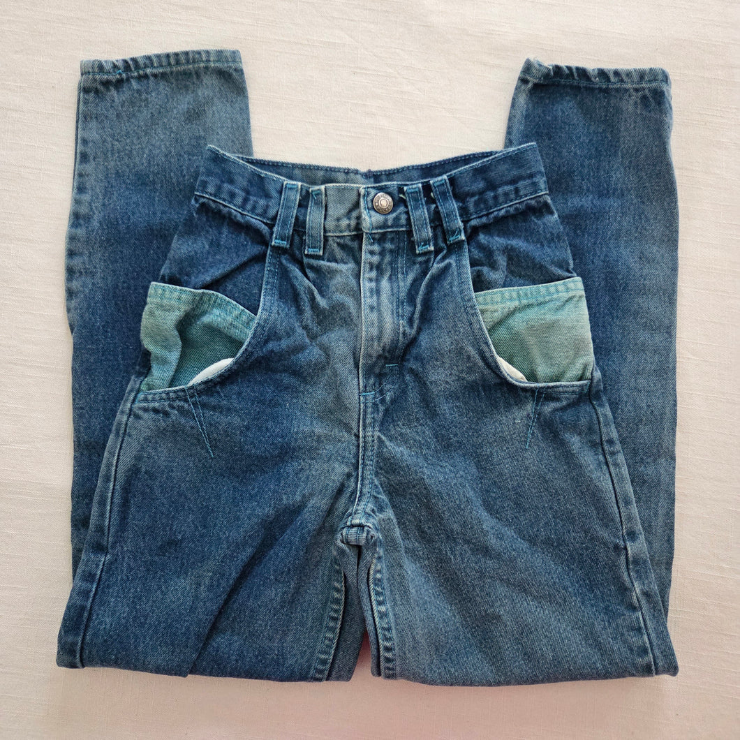 Vintage 80s High Waisted Jeans kids 8 SLIM