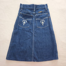 Load image into Gallery viewer, Vintage Wrangler Jean Skirt kids 10 SLIM
