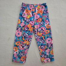 Load image into Gallery viewer, Vintage Bright Floral + Plaid kids 8/10
