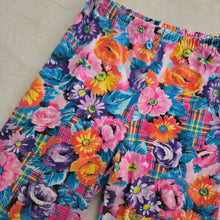 Load image into Gallery viewer, Vintage Bright Floral + Plaid kids 8/10
