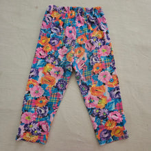 Load image into Gallery viewer, Vintage Bright Floral + Plaid kids 8/10
