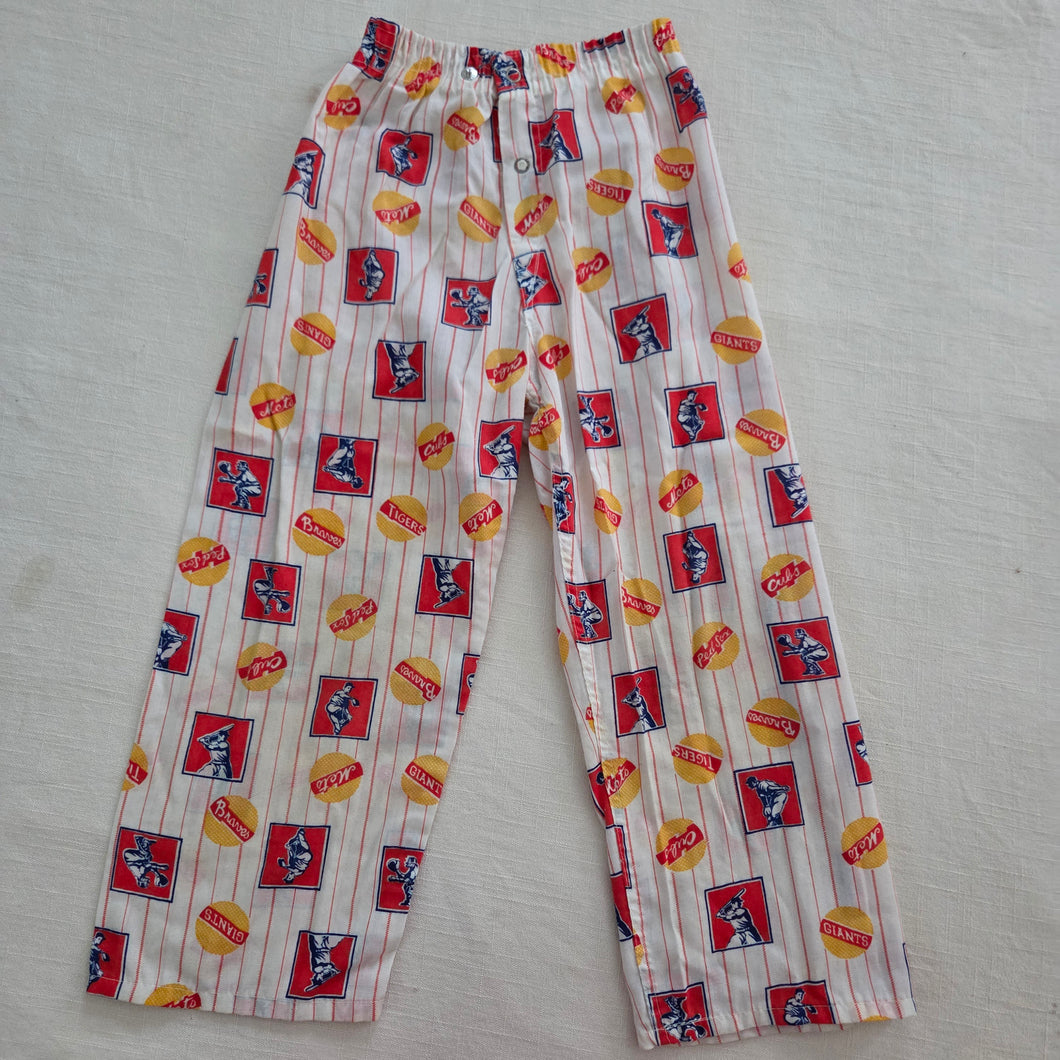 Vintage Baseball Teams Pattern PJ Pants 4t/5t