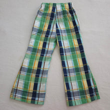 Load image into Gallery viewer, Vintage Green/Yellow Plaid Flared Pants 5t
