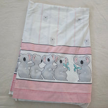 Load image into Gallery viewer, Vintage Koala Bears Striped Twin Flat Sheet
