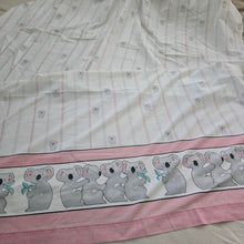 Load image into Gallery viewer, Vintage Koala Bears Striped Twin Flat Sheet
