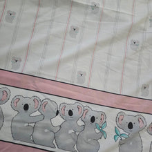 Load image into Gallery viewer, Vintage Koala Bears Striped Twin Flat Sheet
