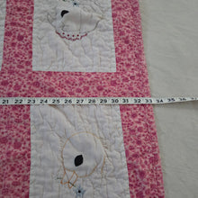 Load image into Gallery viewer, Vintage Animal Embroidered Floral Toddler Quilted Blanket

