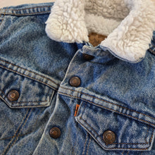 Load image into Gallery viewer, Vintage Levi's Sherpa Jean Jacket Orange Tab 2t
