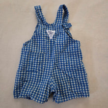 Load image into Gallery viewer, Vintage Oshkosh Turtle Plaid Shortalls 12 months
