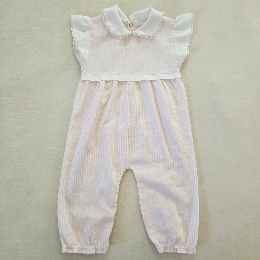 Vintage Pink Striped Pantsuit 12 months