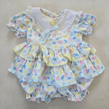 Load image into Gallery viewer, Vintage Floral Ruffled Romper 12 months
