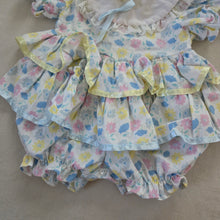 Load image into Gallery viewer, Vintage Floral Ruffled Romper 12 months
