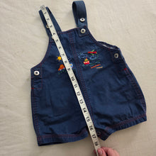 Load image into Gallery viewer, Vintage Travel Vehicles Embroidered Shortalls 6-9 months
