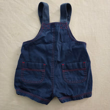 Load image into Gallery viewer, Vintage Travel Vehicles Embroidered Shortalls 6-9 months
