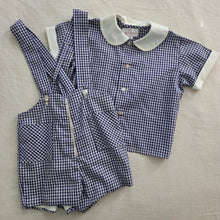 Load image into Gallery viewer, Vintage 2-Piece Gingham Shirt + Shorts Set 4t
