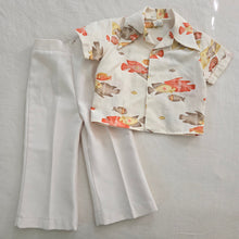 Load image into Gallery viewer, Vintage Fish Shirt + Cream Pants Set 2t/3t
