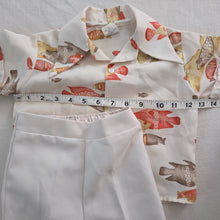 Load image into Gallery viewer, Vintage Fish Shirt + Cream Pants Set 2t/3t

