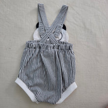 Load image into Gallery viewer, Vintage Panda Bear Striped Sunsuit 9-12 months
