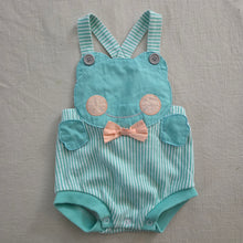 Load image into Gallery viewer, Vintage Frog Striped Sunsuit 9-12 months
