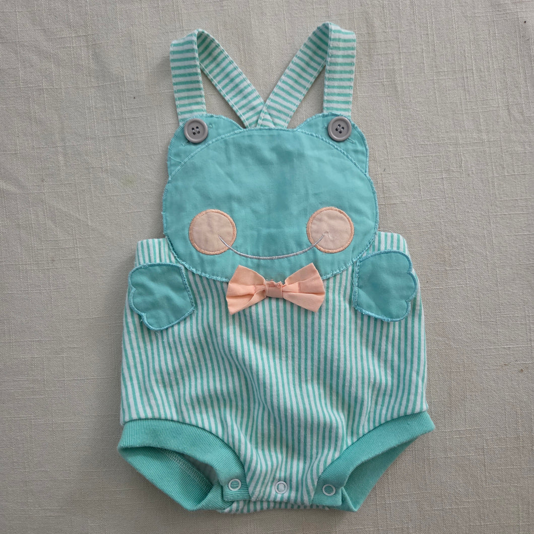 Vintage Frog Striped Sunsuit 9-12 months