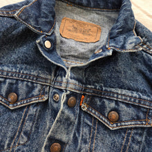 Load image into Gallery viewer, Vintage Levi's Acid Wash Jean Jacket Orange Tab 4t/5t
