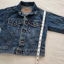 Load image into Gallery viewer, Vintage Levi's Acid Wash Jean Jacket Orange Tab 4t/5t
