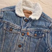Load image into Gallery viewer, Vintage Levi's Sherpa Jean Jacket Orange Tab 3t/4t
