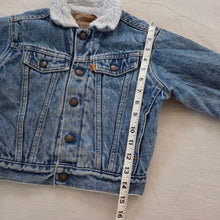 Load image into Gallery viewer, Vintage Levi's Sherpa Jean Jacket Orange Tab 3t/4t
