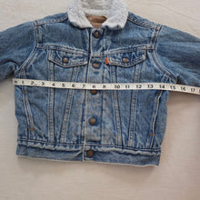 Load image into Gallery viewer, Vintage Levi's Sherpa Jean Jacket Orange Tab 3t/4t
