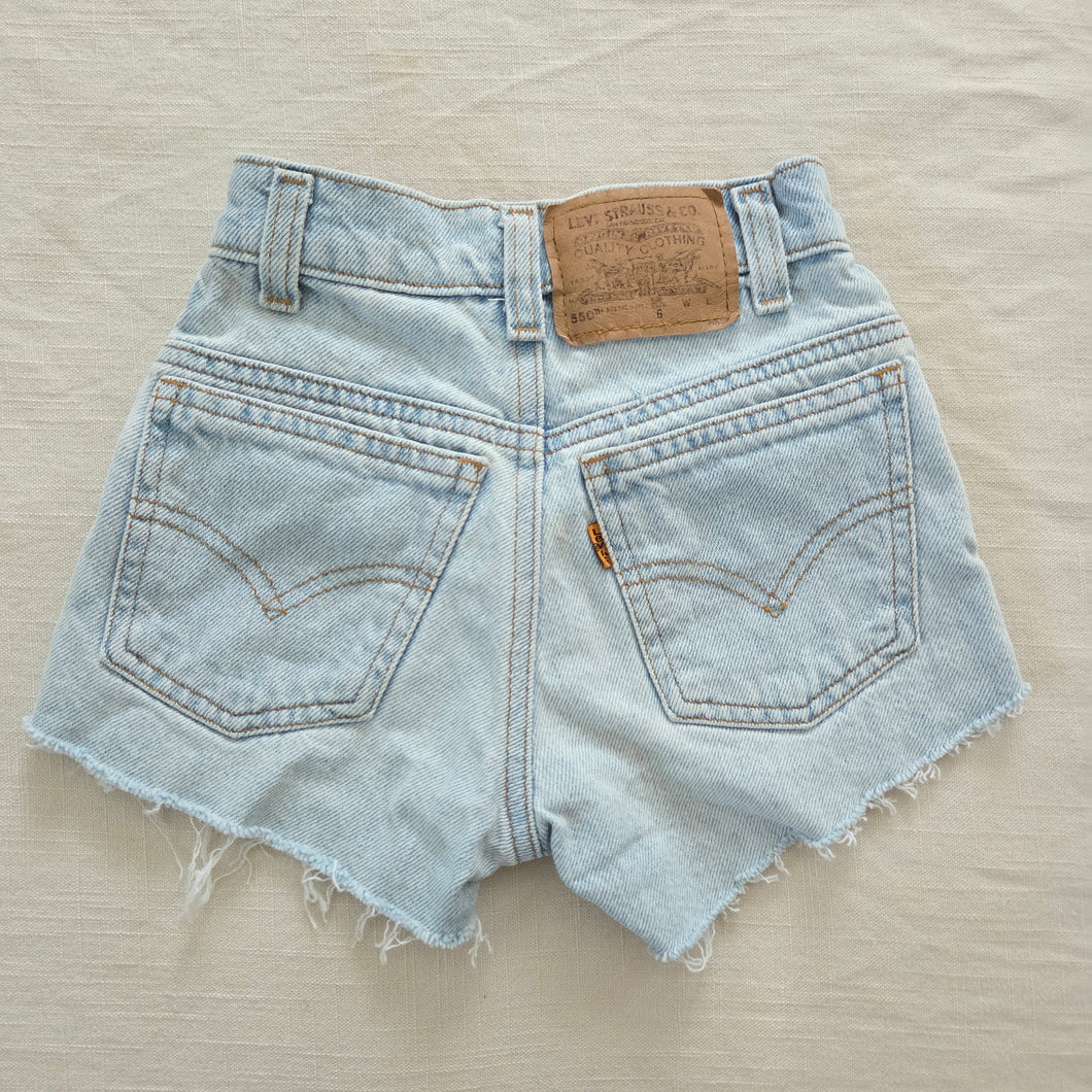Vintage Levi's 550 Fit Cutoff Jean Shorts Orange Tab 5t