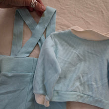 Load image into Gallery viewer, Vintage Bundle Blue Shirt &amp; Pants 0-6 months
