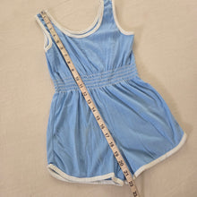 Load image into Gallery viewer, Vintage Blue Sleeveless Romper 5t/6
