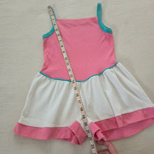 Load image into Gallery viewer, Vintage Pink/White Flowy Romper 5t/6
