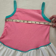 Load image into Gallery viewer, Vintage Pink/White Flowy Romper 5t/6
