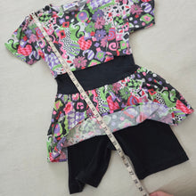 Load image into Gallery viewer, Vintage 80s Bright Twirly Romper kids 9/10
