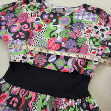 Load image into Gallery viewer, Vintage 80s Bright Twirly Romper kids 9/10
