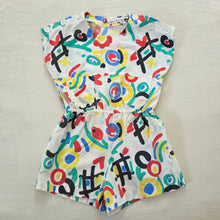 Load image into Gallery viewer, Vintage 80s Robin&#39;s Nest Graffiti Romper kids 6/7
