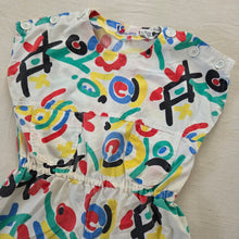 Load image into Gallery viewer, Vintage 80s Robin&#39;s Nest Graffiti Romper kids 6/7

