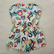 Load image into Gallery viewer, Vintage 80s Robin&#39;s Nest Graffiti Romper kids 6/7
