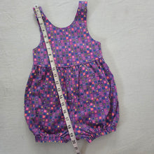 Load image into Gallery viewer, Vintage 90s Purple Flower Pattern Bubble Romper 2t/3t
