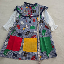 Load image into Gallery viewer, Vintage Colorful School Dress 4t
