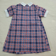 Load image into Gallery viewer, Vintage 70s Plaid Bow Dress 4t
