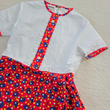 Load image into Gallery viewer, Vintage 70s Apples + Floral Dress 4t

