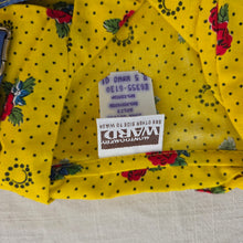 Load image into Gallery viewer, Vintage 70s Yellow Floral/Blue Dress 3t/4t
